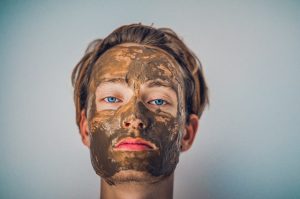 woman with mud mask